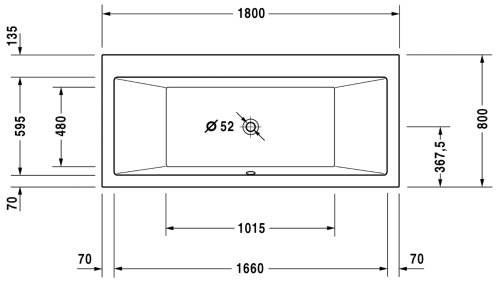 Ванна Duravit Vero 180x80 700135000000000