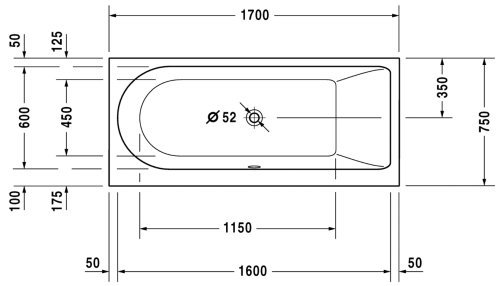 Ванна Duravit Darling New 170x75 7002430000000000