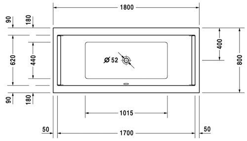 Ванна Duravit Starck 180x80 700338000000000