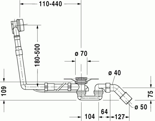 Злив-перелив Duravit 790293000001000