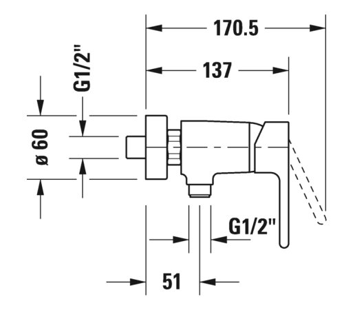 Смеситель для душа Duravit B.2 B24230000010