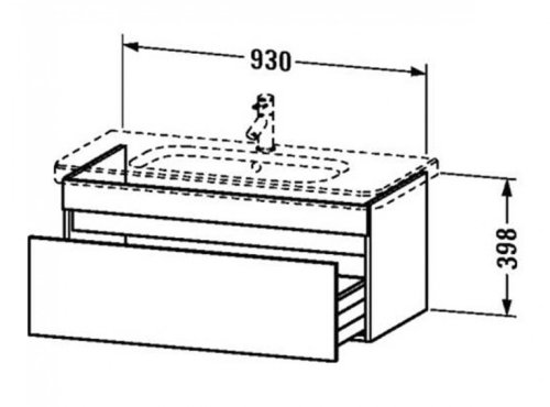 Тумба с умывальником Duravit DuraStyle DS63822222111