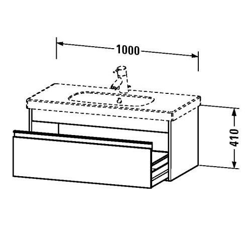 Тумба с умывальником Duravit Ketho KT666802222111