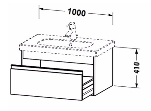 Тумба под умывальник Duravit Ketho KT66681818