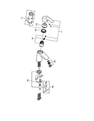 Набор смесителей Grohe 3 в 1 32467002+33555002+27853001