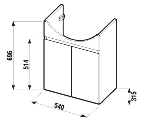 Тумба под умывальник Jika Lyra Plus 60 H4531210383001