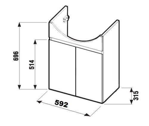 Тумба под умывальник Jika Lyra Plus 65 H4531310383001