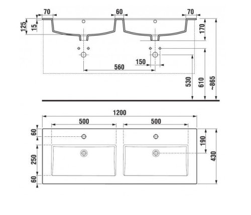Тумба с умывальником Jika Сube 120 H4536621763021