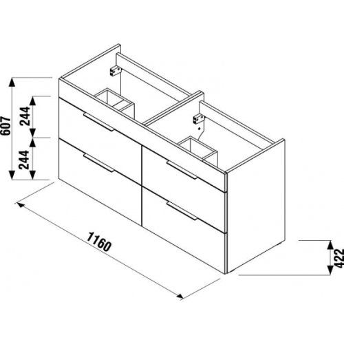 Тумба с умывальником Jika Сube 120 H4536621763021