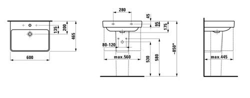 Умывальник Laufen PRO S 60 H8109630001041