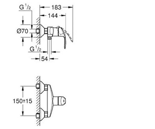 Набор смесителей Grohe 3 в 1 32467002+33555002+27853001