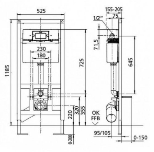 Набор инсталляция с унитазом Sanit 90.774.81.0001