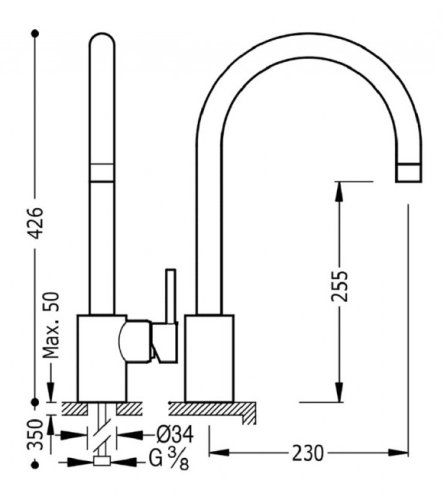 Смеситель для кухни Tres Max 162440