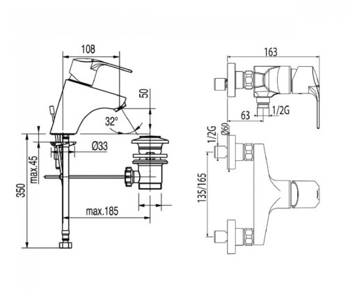 Набор смесителей Tres K-Tres 169070