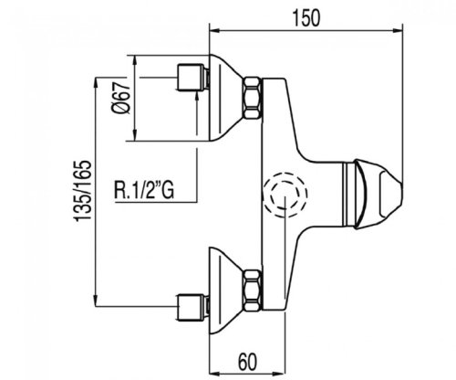 Смеситель для душа Tres Eco 17016702