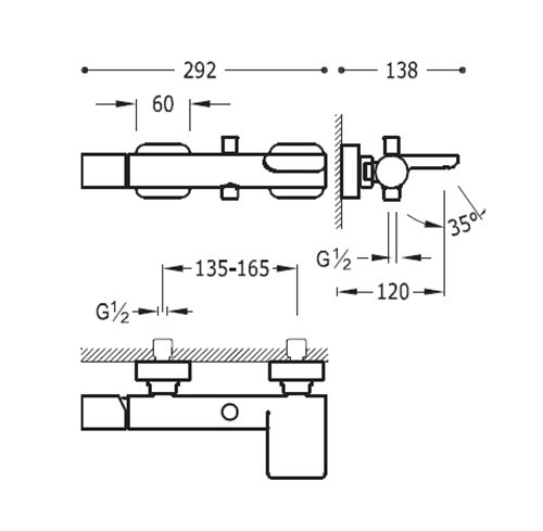 Змішувач для ванни Tres Loft 20017001