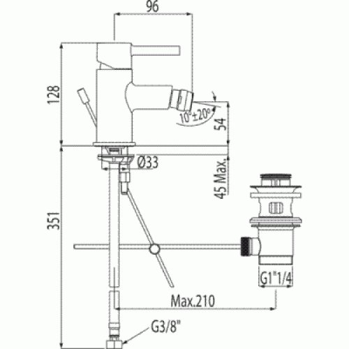 Смеситель Tres Alplus 20312003D