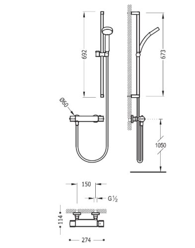 Смеситель для душа Tres 20419602