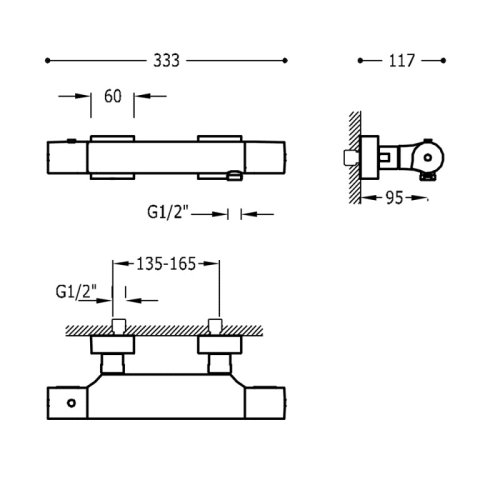 Смеситель для душа Tres Project 21116409