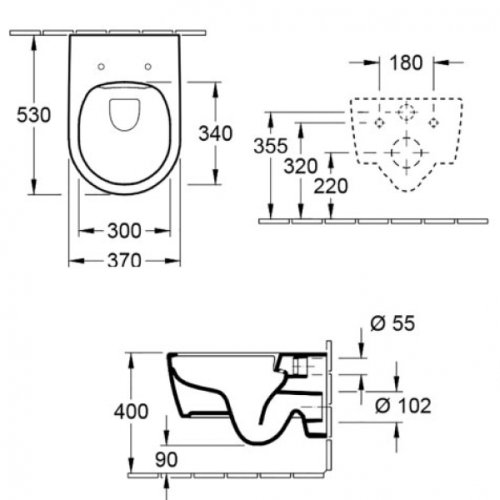 Подвесной унитаз Villeroy&Boch Avento 5656HR01