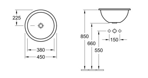 Умывальник Villeroy&Boch Loop&Friends 45 61404501