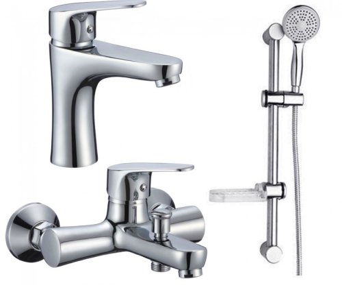 Ванна Volle Altea 170*70*44,8см с набором смесителей Rozzy Jenori