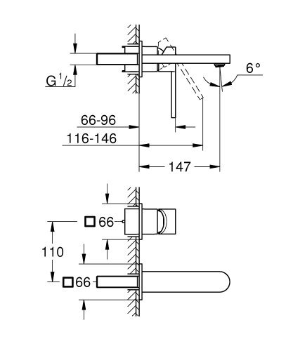 Смеситель скрытого монтажа GROHE Plus 29303003
