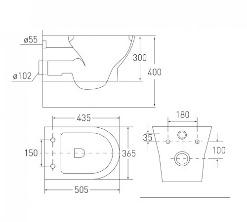 Инсталляция GROHE Rapid SL 3 в 1 с унитазом Volle Fiesta Rim