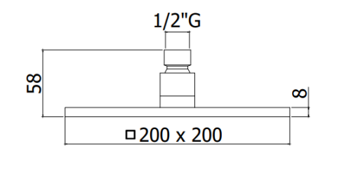 Верхний душ Paffoni Syncro ZSOF 075 NO