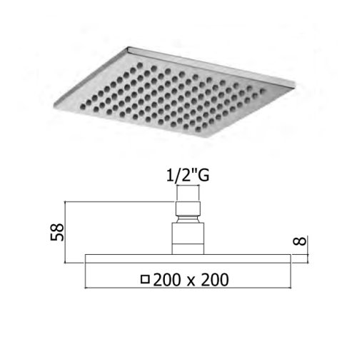 Верхний душ Paffoni Syncro ZSOF 075 NO