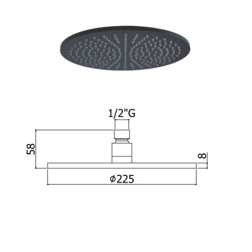 Верхний душ Paffoni Master ZSOF 074 NO