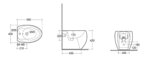 Биде RAK Ceramics Cloud CLOBD2015AWHA