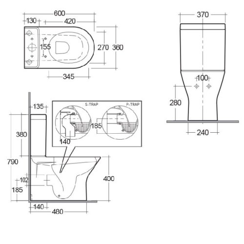 Унитаз RAK Ceramics Resort RST17AWHA