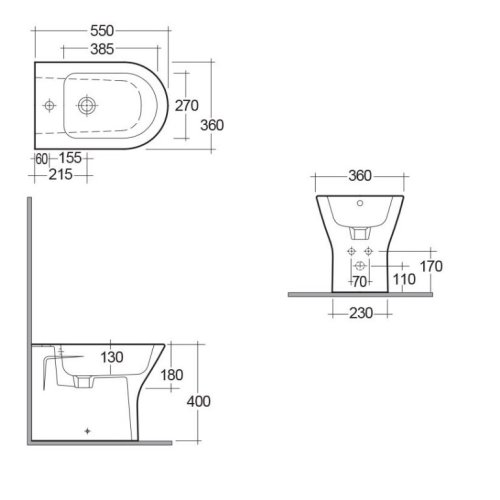 Биде RAK Ceramics Resort RST14AWHA