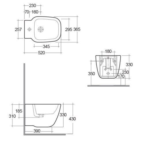 Биде RAK Ceramics One EL08AWHA