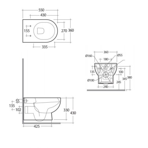 Унитаз RAK Ceramics Tonique TQ13AWHA