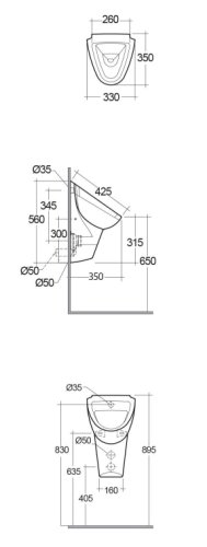 Писсуар RAK Ceramics Phoenix PH13AWHA