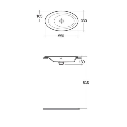 Умывальник RAK Ceramics Infinity INF102AWHA