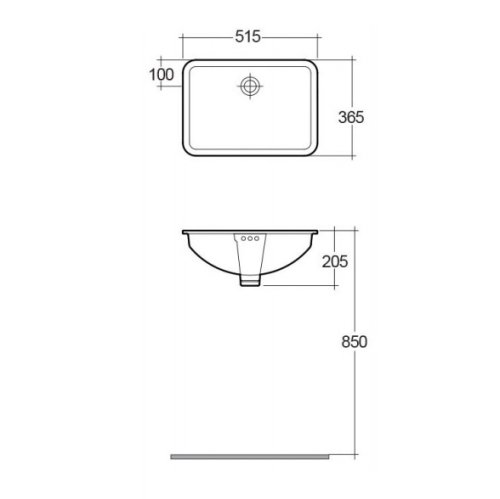 Умывальник RAK Ceramics Cleo OC143AWHA
