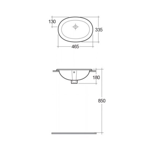 Умывальник RAK Ceramics Lily OC36AWHA
