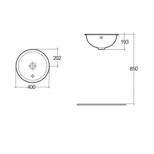 Умывальник RAK Ceramics Emma OC93AWHA