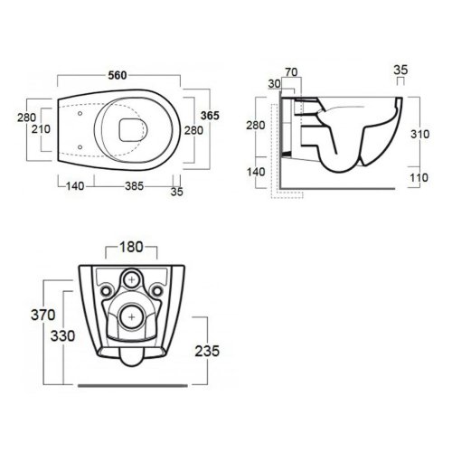 Унитаз Simas Vignoni VI18/F85 /VI004