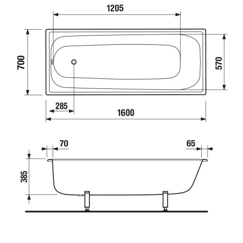 Ванна Smavit Cassia 160x70 8160101