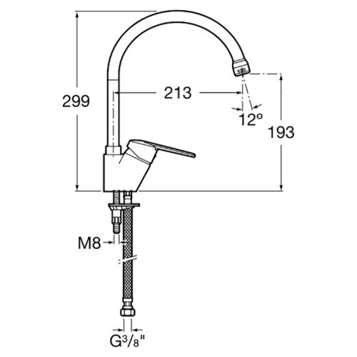 Смеситель для кухни Roca Victoria-N A5A8425C00
