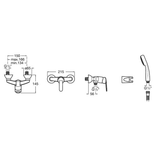 Смеситель для душа Roca Victoria-N A5A2025C02