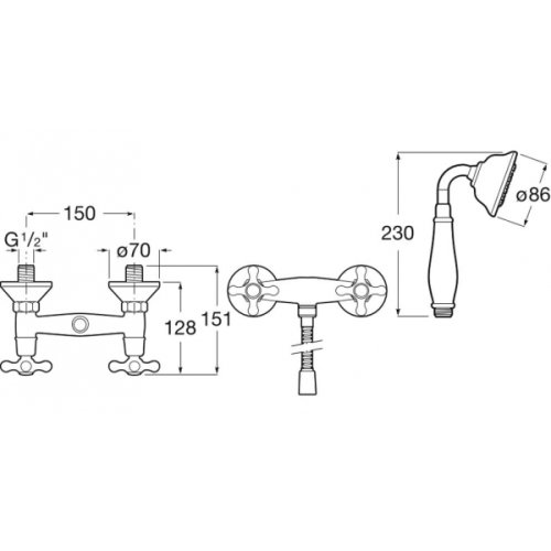 Смеситель для душа Roca Carmen A5A204BC00