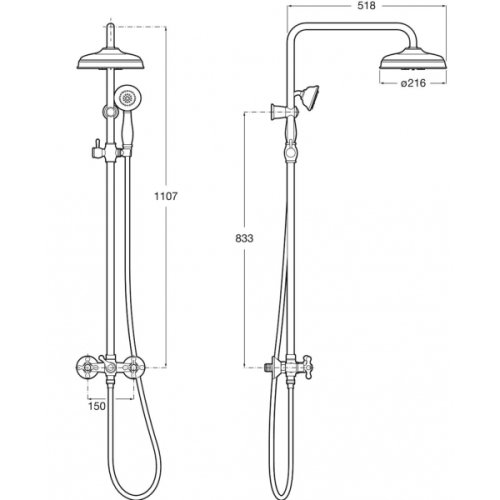 Душевая система Roca Carmen A5A974BC00