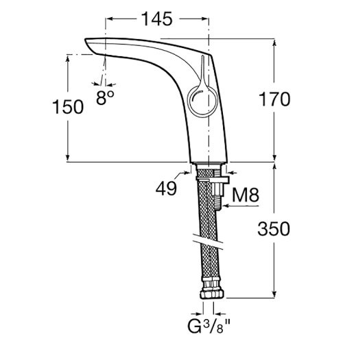 Смеситель для умывальника Roca Insignia A5A323AC00