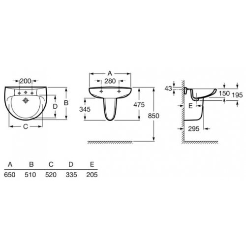Умывальник Roca Victoria 65 A327391000