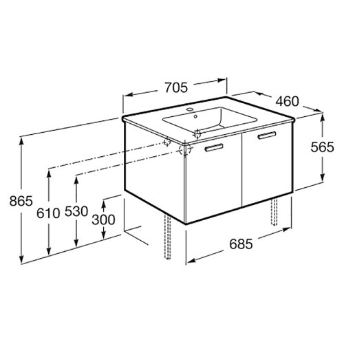 Тумба з умивальником Roca Victoria 70 A855853423